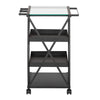 Triflex Taboret Charcoal / Clear Glass
