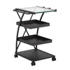 Triflex Taboret Charcoal / Clear Glass