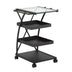 Triflex Taboret Charcoal / Clear Glass