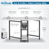 Mobile Fabric Cutting Table with Storage 30" Charcoal / White