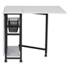 Mobile Fabric Cutting Table with Storage 30" Charcoal / White