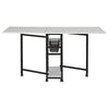 Mobile Fabric Cutting Table with Storage 30" Charcoal / White