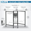 Sew Ready 36" Cutting Table with Basket Charcoal / White
