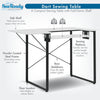 Dart Sewing Table Graphite / White