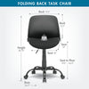 Folding Back Task Chair Black