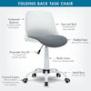 Folding Back Task Chair White / Grey