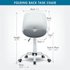 Folding Back Task Chair White / Grey