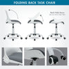 Folding Back Task Chair White / Grey