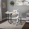 Folding Back Task Chair White / Grey