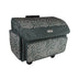 XL 4 Wheel Collapsible Deluxe Rolling Sewing Machine Storage Case, Grey & White