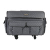 Everything Mary XXL 4 Wheel Collapsible Rolling Sewing Machine Storage Case, Heather Grey