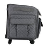 Everything Mary XXL 4 Wheel Collapsible Rolling Sewing Machine Storage Case, Heather Grey