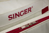 SINGER® Cream/Red Universal Tote Bag -- Product Image