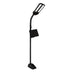 OttLite Dual Shade LED Floor Lamp with USB Charging Station Black