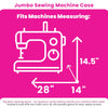 Everything Mary Jumbo 5 Wheel Collapsible Rolling Sewing Machine Storage Case, Black