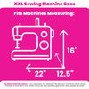 Everything Mary XXL 4 Wheel Collapsible Rolling Sewing Machine Storage Case, Heather Grey