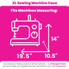 Everything Mary XL 4 Wheel Collapsible Rolling Sewing Machine Storage Case, Black
