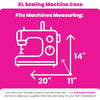 Everything Mary XL 4 Wheel Collapsible Rolling Sewing Machine Storage Case, Black Quilted