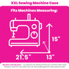 Everything Mary XXL 4 Wheel Collapsible Rolling Sewing Machine Storage Case, Black Quilted