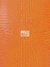 Crush Orange Crocodile Marine Vinyl Fabric / Sold By The Yard
