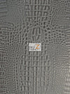 Charcoal Crocodile Marine Vinyl Fabric / Sold By The Yard