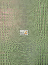Venom Green Crocodile Marine Vinyl Fabric / Sold By The Yard