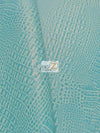 Teal Crocodile Marine Vinyl Fabric / Sold By The Yard