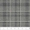 Black Gray Glen Check Haberdashery Flannel Fabric per Yard