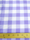 Checkered Gingham Poly Cotton Printed Fabric / Lavender / Sold By The Yard||color:Lavender