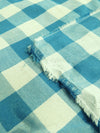 Checkered Gingham Poly Cotton Printed Fabric / Orange / Sold By The Yard