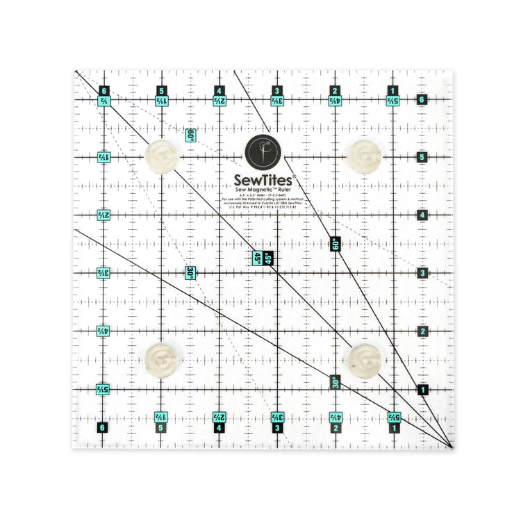 Sew Magnetic 6.5" x 6.5" Ruler by SewTites