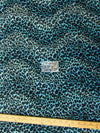 Blue/Black Spot Velboa Cheetah Animal Short Pile Fabric / Sold By The Yard||color:Blue/Black Cheetah