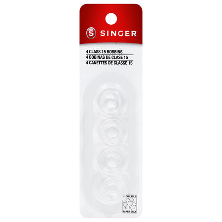 SINGER® Class 15 Bobbins - Transparent