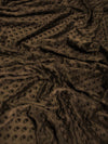 Chocolate Minky Dimple Dot Baby Soft Fabric / Sold By The Yard