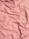 Coral Minky Dimple Dot Baby Soft Fabric / Sold By The Yard