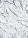 White Minky Dimple Dot Baby Soft Fabric / Sold By The Yard