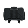XL 4 Wheel Collapsible Deluxe Rolling Sewing Machine Storage Case, Black Quilted