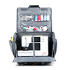 Everything Mary XXL 4 Wheel Collapsible Rolling Sewing Machine Storage Case, Grey Quilted
