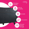 Everything Mary Jumbo 5 Wheel Collapsible Rolling Sewing Machine Storage Case, Black