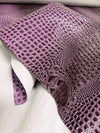 Mercury Silver Florida Gator 3D Embossed Vinyl Fabric / Sold By The Yard