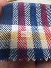 Heavy Tartan Plaid Uniform Apparel Flannel Fabric / Blue/Black/White / Sold By The Yard