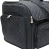 Everything Mary XXL 4 Wheel Collapsible Rolling Sewing Machine Storage Case, Black Quilted
