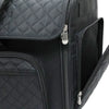 Everything Mary XXL 4 Wheel Collapsible Rolling Sewing Machine Storage Case, Black Quilted