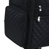 Everything Mary XL 4 Wheel Collapsible Rolling Sewing Machine Storage Case, Black Quilted