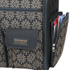Everything Mary Flat Top XL 4 Wheel Collapsible Rolling Sewing Machine Storage Case, Tan Floral