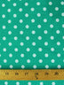 Poly Cotton Printed Fabric Small Polka Dots / Jade/White Dots / Sold By The Yard