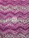 Pink/Fuchsia Velboa Leopard Animal Short Pile Fabric / Sold By The Yard||color:Pink/Fuchsia Leopard