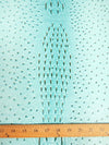 Poison Orange Mutant Ostrich Gator Embossed Vinyl Fabric / Sold By The Yard