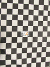 Poly Cotton Printed Fabric Square Checkered / Mini Black/White / Sold By The Yard||color:Mini Black
