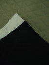 12 oz Cotton Canvas DOUBLE SIDED BATTING w peach skin fabric - ARMY GREEN/Black